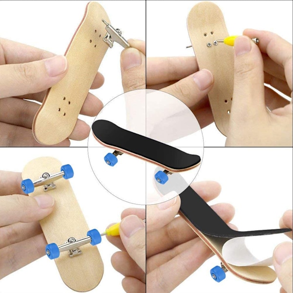 Mini Gripbräda Professionelle fingre Skateboard Lønnetre DIY Montering Skateboard leketøy Julegave til barn