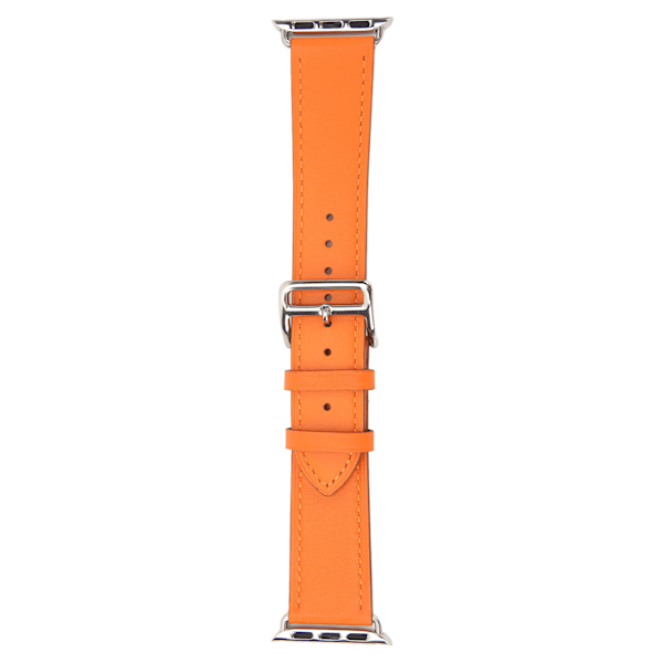 Smartklokke Lærreim Universal Smartklokke Erstatningsreim for IWatch Series SE 8 7 6 5 4 3 2 1 38mm 40mm 41mm Oransje