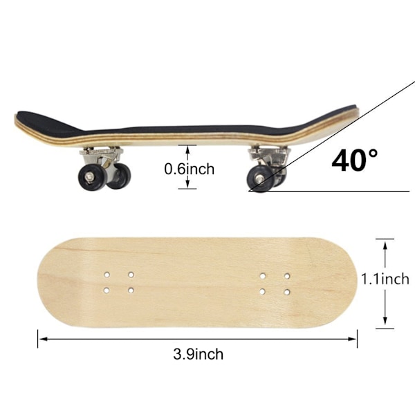 Mini Gripbräda Professionelle Fingre Skateboard Lønntre DIY Montering Skateboard Leke Julegave til Barn