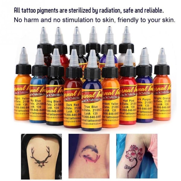 30ml Mote Tattoo Sminkeblekk Pigment Profesjonell Skjønnhet Kroppskunst Blekk Fargeblekk