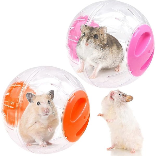 2pcs Hamster Running Balls Hamster Exercise Balls Transparent Hamster Balls Relieve Hamsters' Boredom