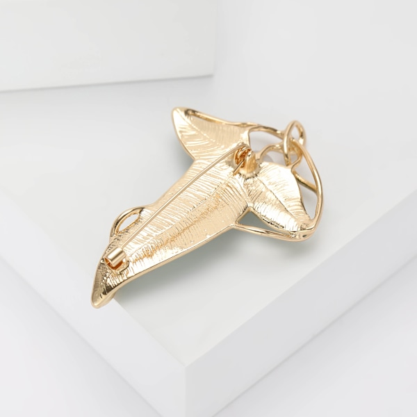 Noble Collection Ringenes Herre Elverblad Broche - 7 cm (2.8 tommer) Kostume Smykker Emalje Broche - Officielt Licenseret Filmrekvisit Smykkegave