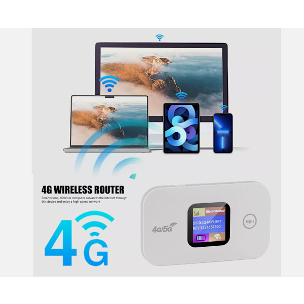 Mobiili WiFi-reititin Kannettava 4G/5G LTE-reititin Mobiili WiFi-hotspot 150 Mbps