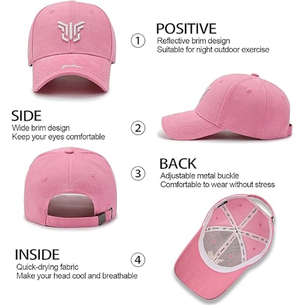 Basebollkeps för män med justerbart spänne, unisex broderad ventilerande sommarsolhatt sportkeps