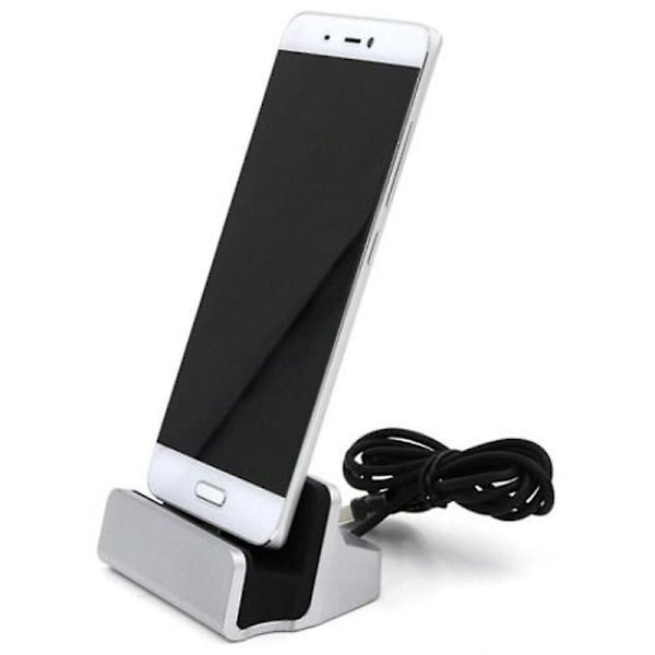Usb 3.1 Type C -telakointiasema, latausteline, hopea, laturit ja telineet