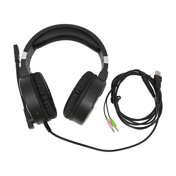 F16 Gaming Headset Støydempende Mikrofon 7.1 Romlig Surroundlyd RGB Belysning Gaming Hodetelefoner for PC