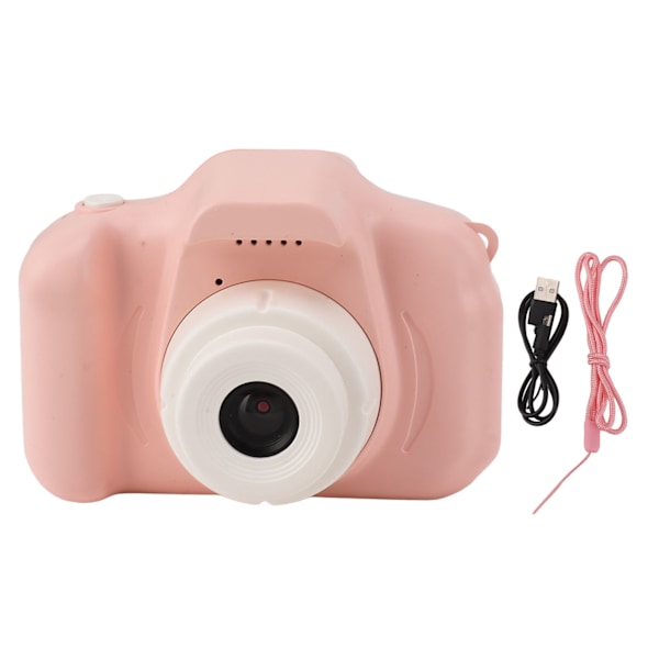 Kids Camera with Lanyard Pink 200mah Portable High Definition Kids Video Recorder for Boys Girls