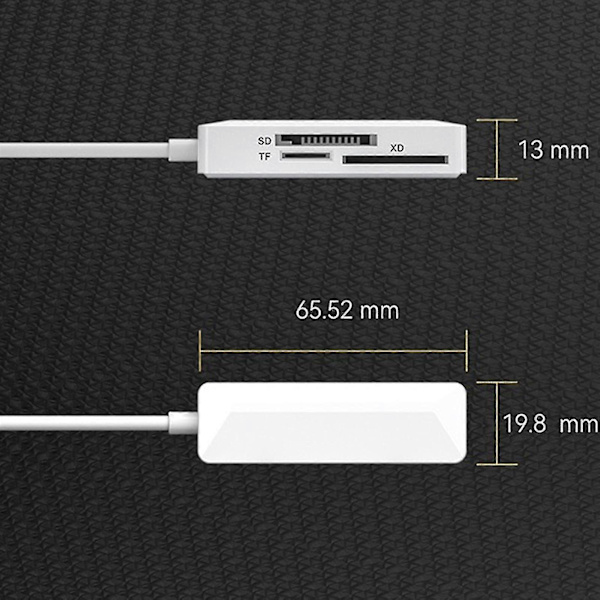 IOS 8-stifts kortläsare Tfsd Xd 3-i-1 kortläsare för bärbar dator, telefon, surfplatta WG