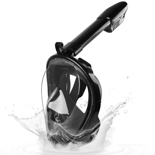 Helmaske Snorkelmaske med Avtakbart Kameraholder, Anti-Dugg og Sammenleggbar Design, Avansert Pustesystem for Sikker Snorkling for Voksne/Barn