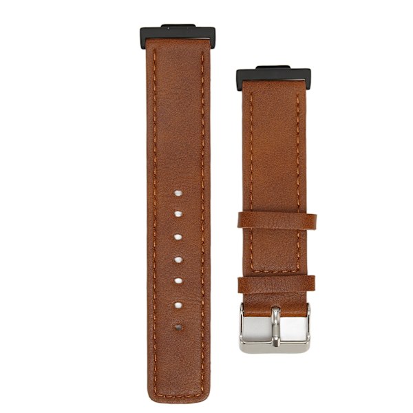 Leather Smartwatch Strap Comfortable Replacement Smartwatch Band Wristband for Watch FIT 2 Brown