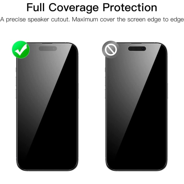 3X hærdet glas beskyttelse iPhone 15 Pro Transparent