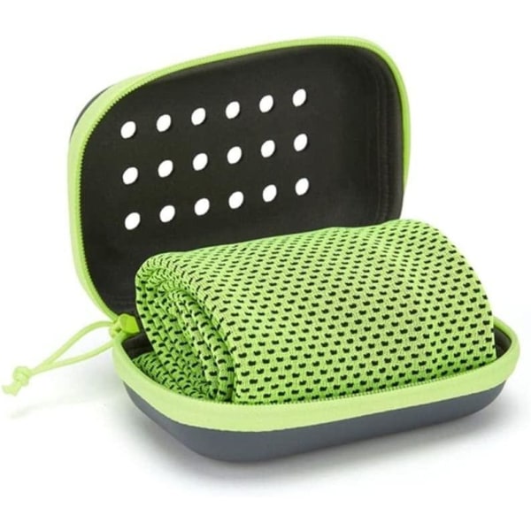 Træningshåndklæde Køling Ultra Absorbent Hurtigttørrende håndklæde Blødt mikrofiber Green one size