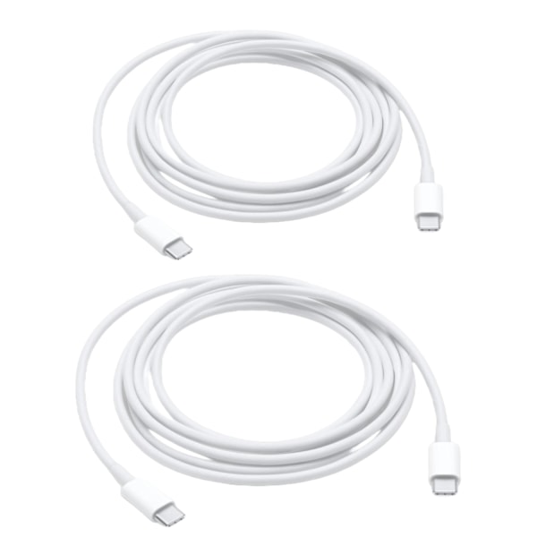 2x USB-C til USB-C Hurtigladekabel (1m) White