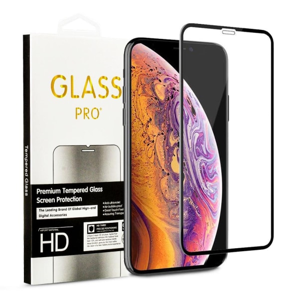 3x Härdat Glasskydd iPhone 11 Pro Max  / Xs Max 5D Full Fit Transparent