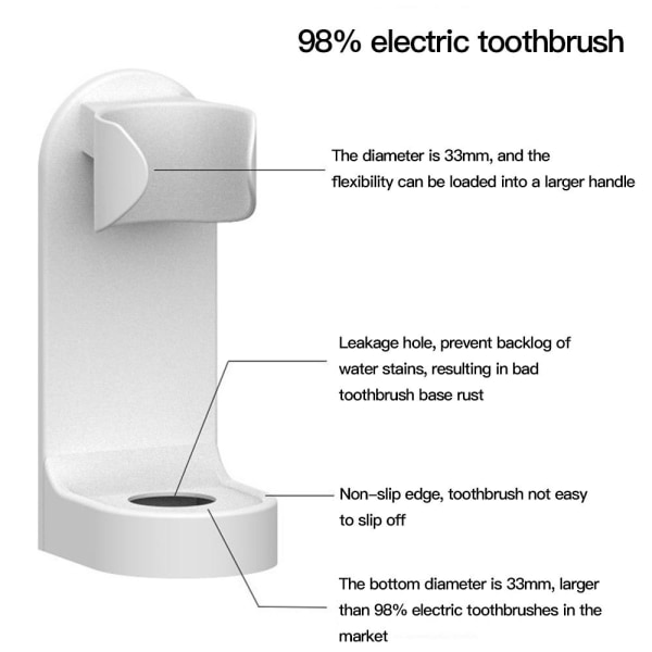 Vægbeslag til den elektriske tandbørste White