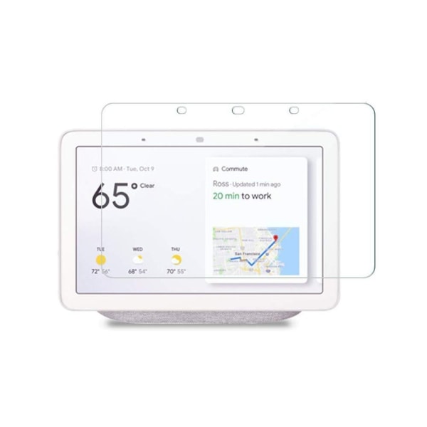 2x Härdat glas skärmskydd Google Nest Hub / Hub 2 7 tum Transparent one size