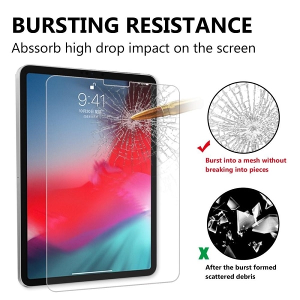 2x Hærdet glas skærmbeskytter til iPad Pro 12,9 tommer (Gen 5 Ge Transparent