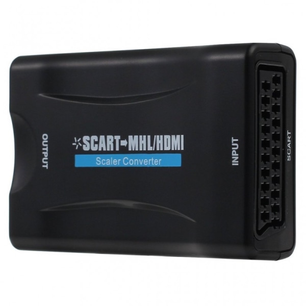 Konverter Scart til HDMI Full HD (1080p). Black