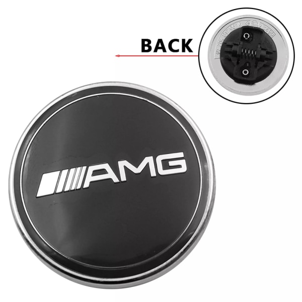 Mercedes-Benz motorhjelm Emblem AMG 57mm Black one size