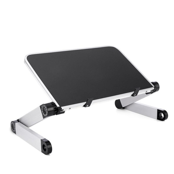 Taitettava kannettava pöytä, ergonominen alumiiniteline (valkoin Metal look