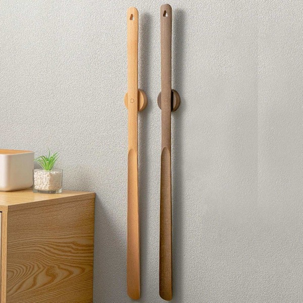 Elegant Skohorn i Valnød – 75 cm med Magnetisk Vægholder Tree one size