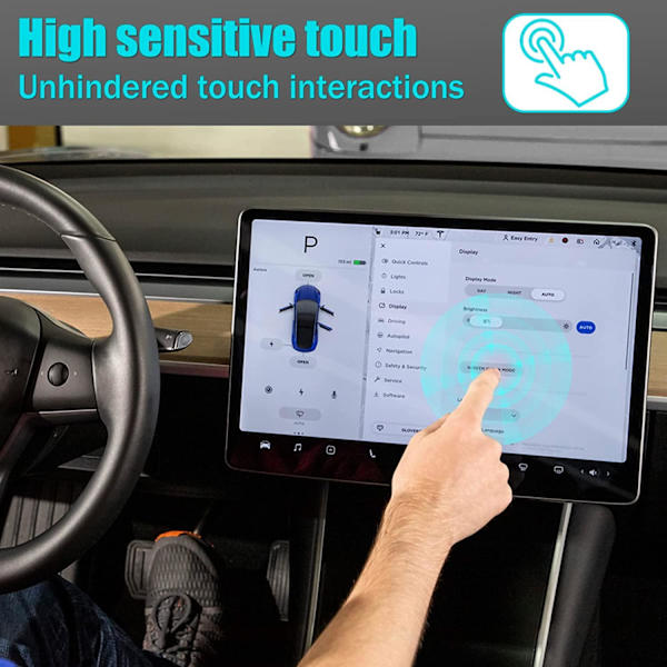 Herdet skjermbeskytter for Tesla Model X/S 2023 Transparent