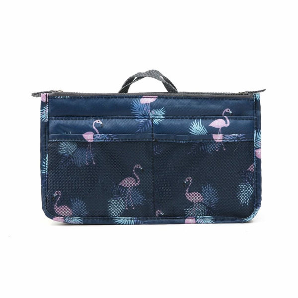 Taske i taske Håndtaskeindsats Taskeindsats Flamingo Dark Blue Blue one size