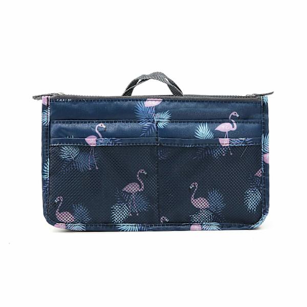 Taske i taske Håndtaskeindsats Taskeindsats Flamingo Dark Blue Blue one size