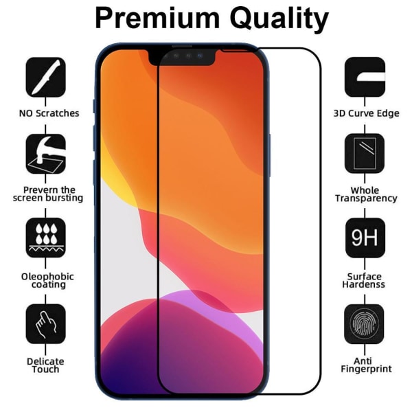 Herdet glassdeksel iPhone 13/14 Pro / iPhone 13/14 Transparent