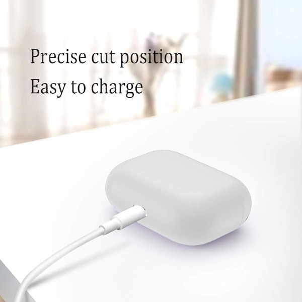 2x Silikonskal fodral för Apple Airpods PRO Vit Vit one size