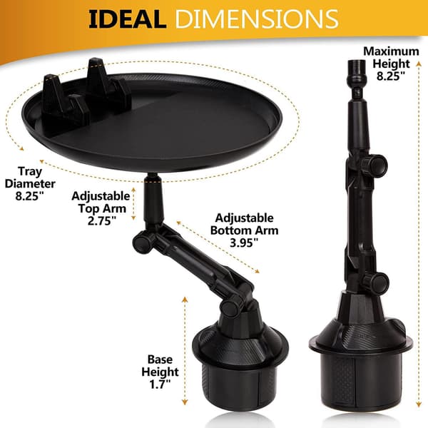 Spisebord for koppholder Multifunksjonell for Car caravan båt ... Black one size