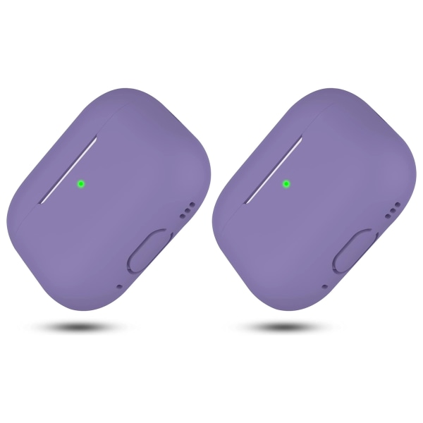 2x Lila Airpods PRO 2 Silikonskal fodral Lila one size