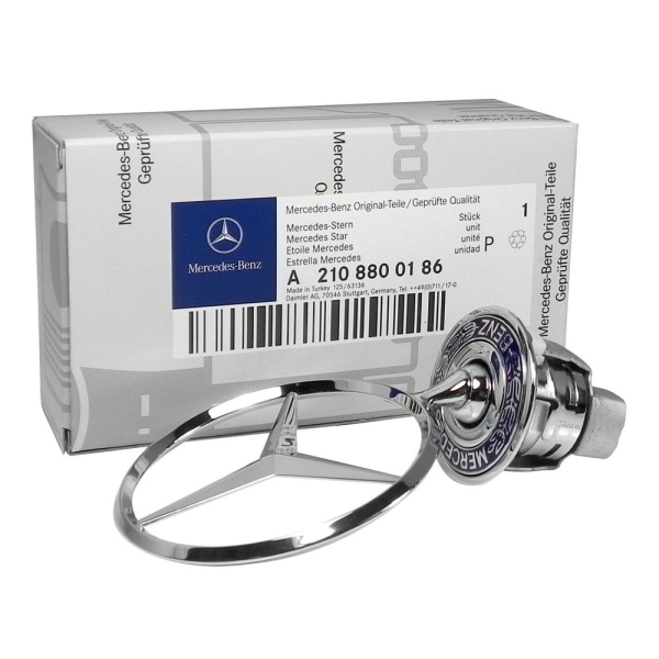 Mercedes-Benz huvstjärna Emblem OEM A2108800186 Silver
