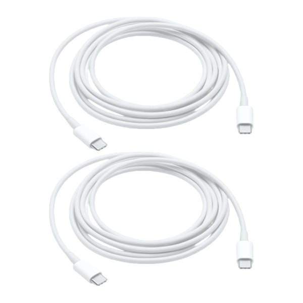 2x USB-C til USB-C Hurtigladekabel (2 m) White