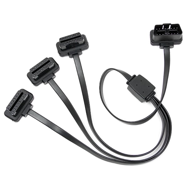 1x3 OBD2 OBDII Splitter forlængerkabel 1x han 3x hun Black