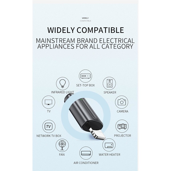 IR Fjärrkontroll Mobiltelefon USB Typ-C Svart