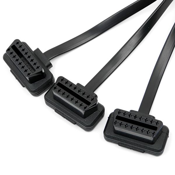 1x3 OBD2 OBDII Splitter skjøteledning 1x hann 3x hunn Black