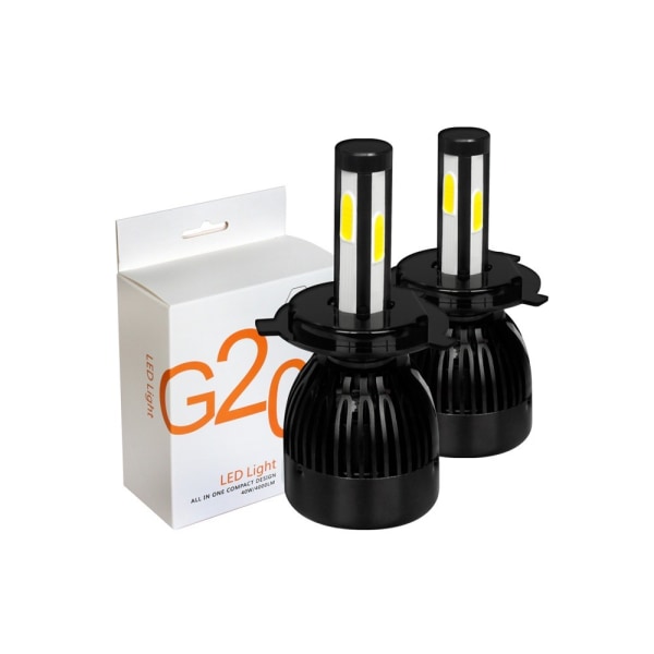 G20 LED-lyskasterlamper H11 / H8 / H9 Komplett sett Silver
