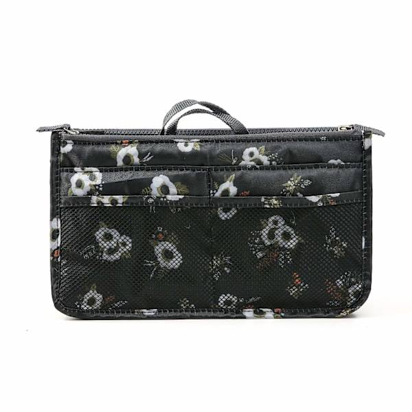 Bag in Bag Handbag Insert Bag Insert Flower Black Black one size