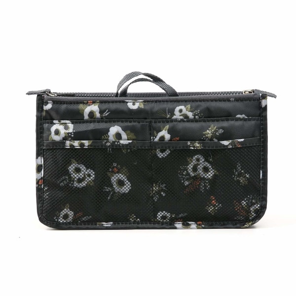 Bag in Bag Handväskinsats Väskinsats Blomma Svart Svart one size