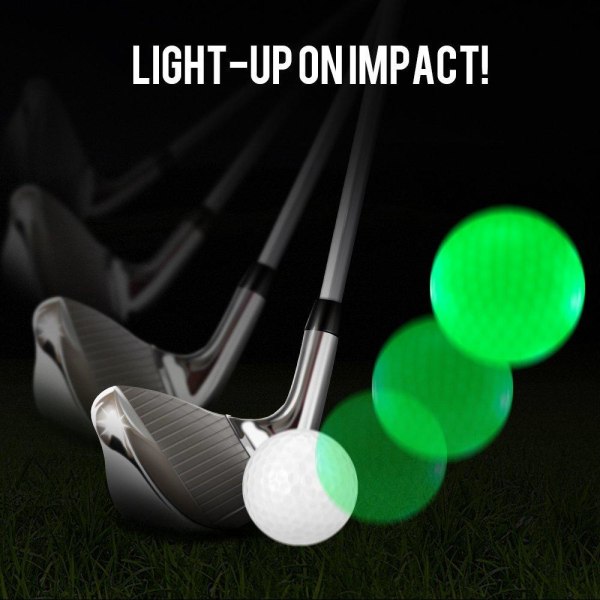 Lysande golfbollar, 3-pack multifärg one size