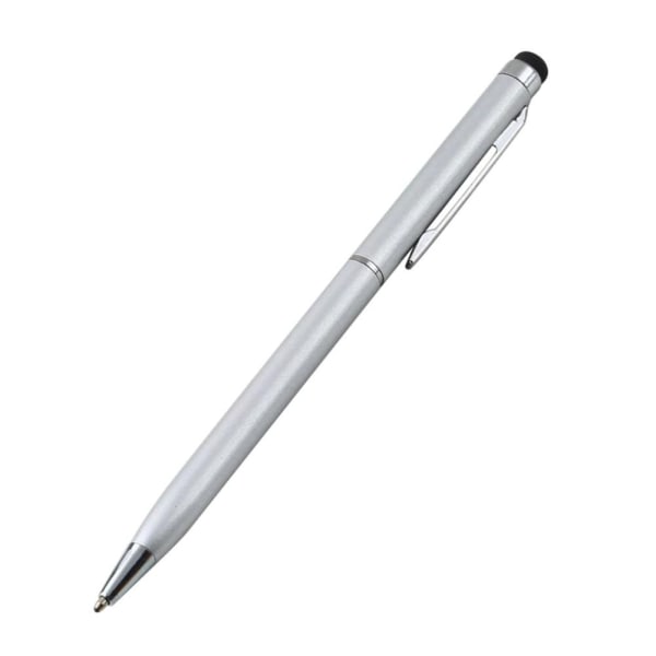 3x Silver 2 i 1 kulepunkt + Styluspenn for iPad, iPhone + flere Silver
