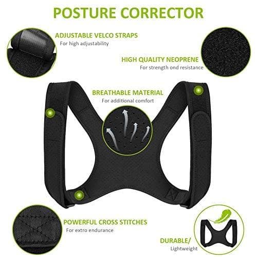 M Posture Ryggstøtte Holdestropp for ryggen Black M