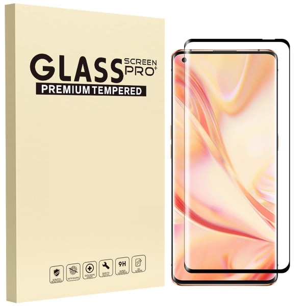 3x Glassdeksel OnePlus 8 Tempered Dekker hele skjermen Transparent one size