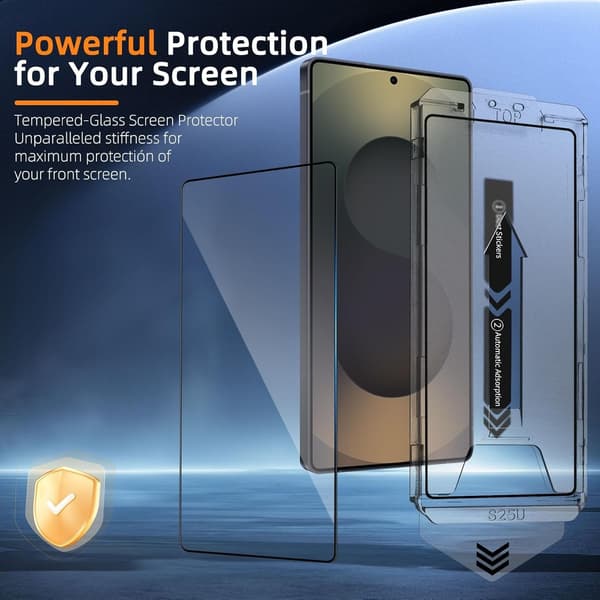 2-Pack Skærmbeskyttelse kompatibel med Samsung S24 Plus – Ramme Transparent one size