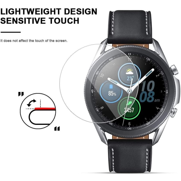 2x Hærdet glasskærmbeskytter til Samsung Galaxy Watch 45mm Transparent one size