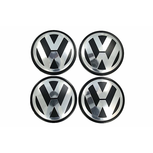 VW07 - 56MM 4-pack Center kattaa Volkswagenin Silver one size