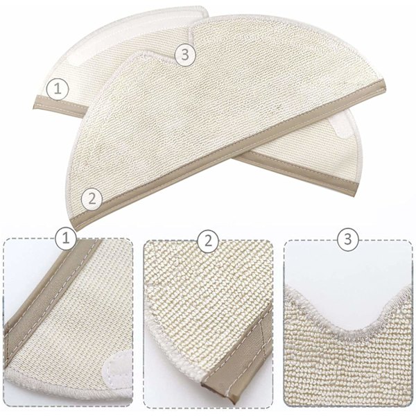 10 moppiliinaa Xiaomi Roborock S5 S50 S51 S55 S6 MAXV S5 MAX White one size