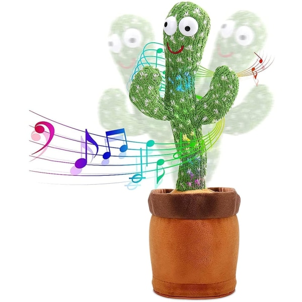 Dansande Sjungande kaktus Med inbyggd batteri,120 låtar! Grön one size