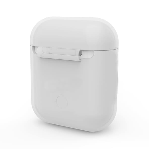 2x Silikon dekselveske til Apple Airpods / Airpods 2 - Hvit White